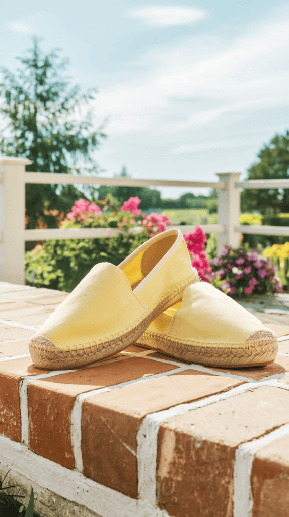 butter yellow espadrilles