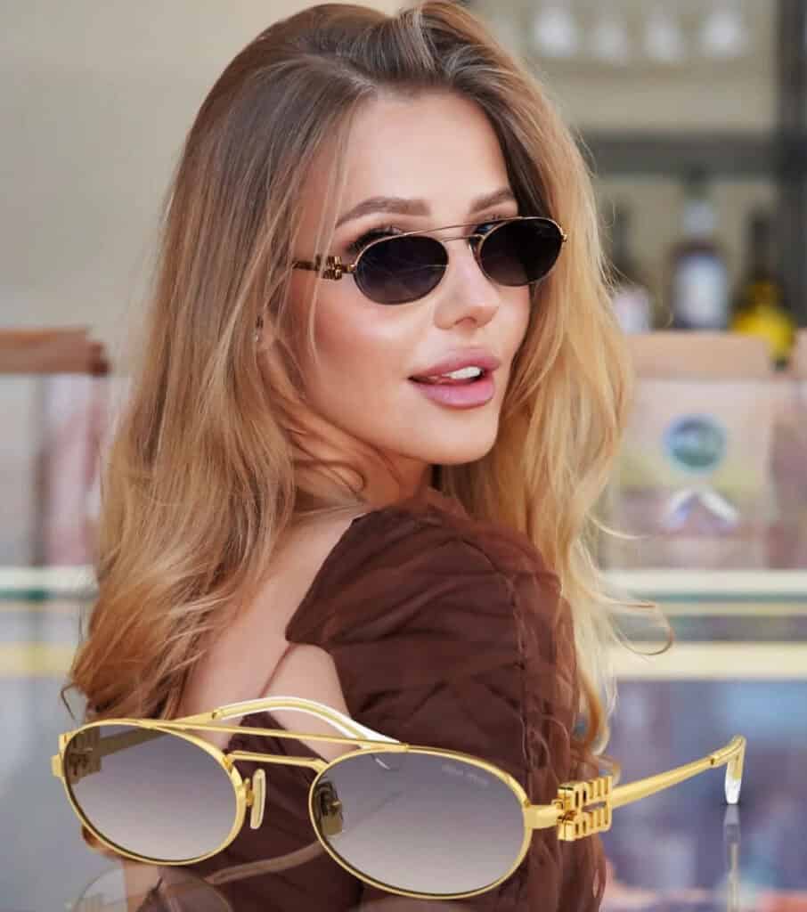 vintage sunglasses metal frame