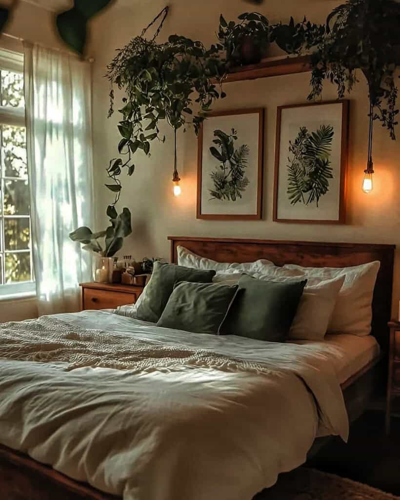 stunning spring bedroom ideas nature prints wall