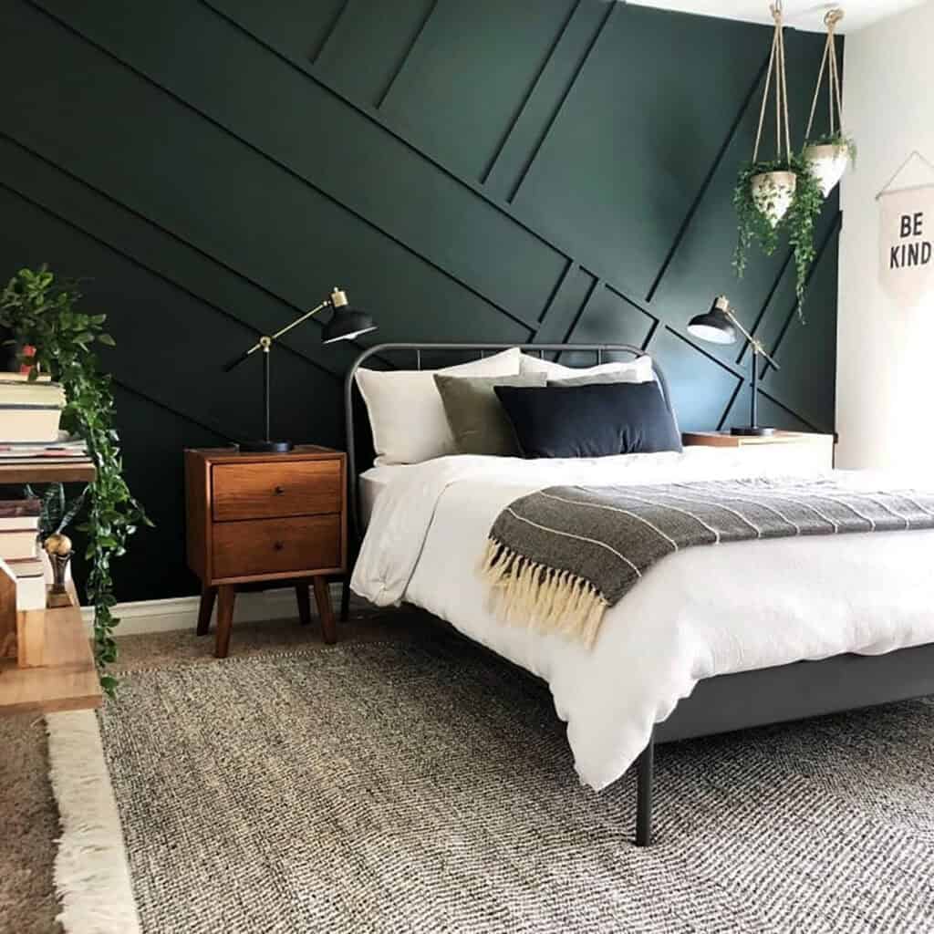 spring bedroom ideas batten wall