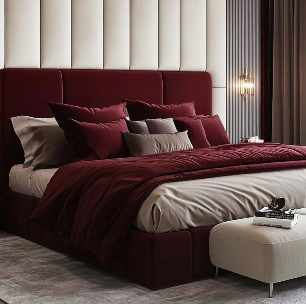 spring bedroom ideas fabric padded wall