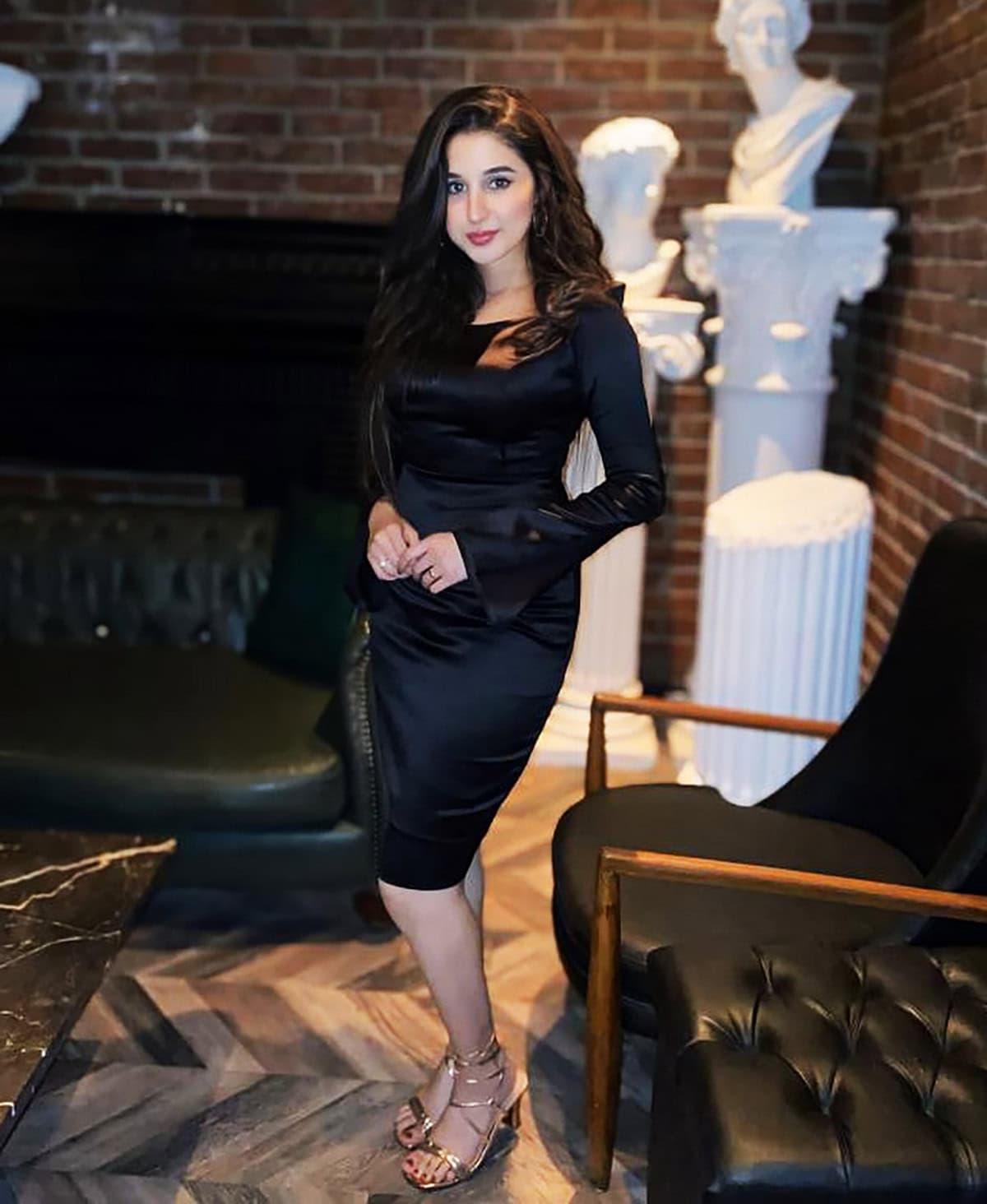 classic black cocktail dress outfit for a cocktail dress code event on a budget