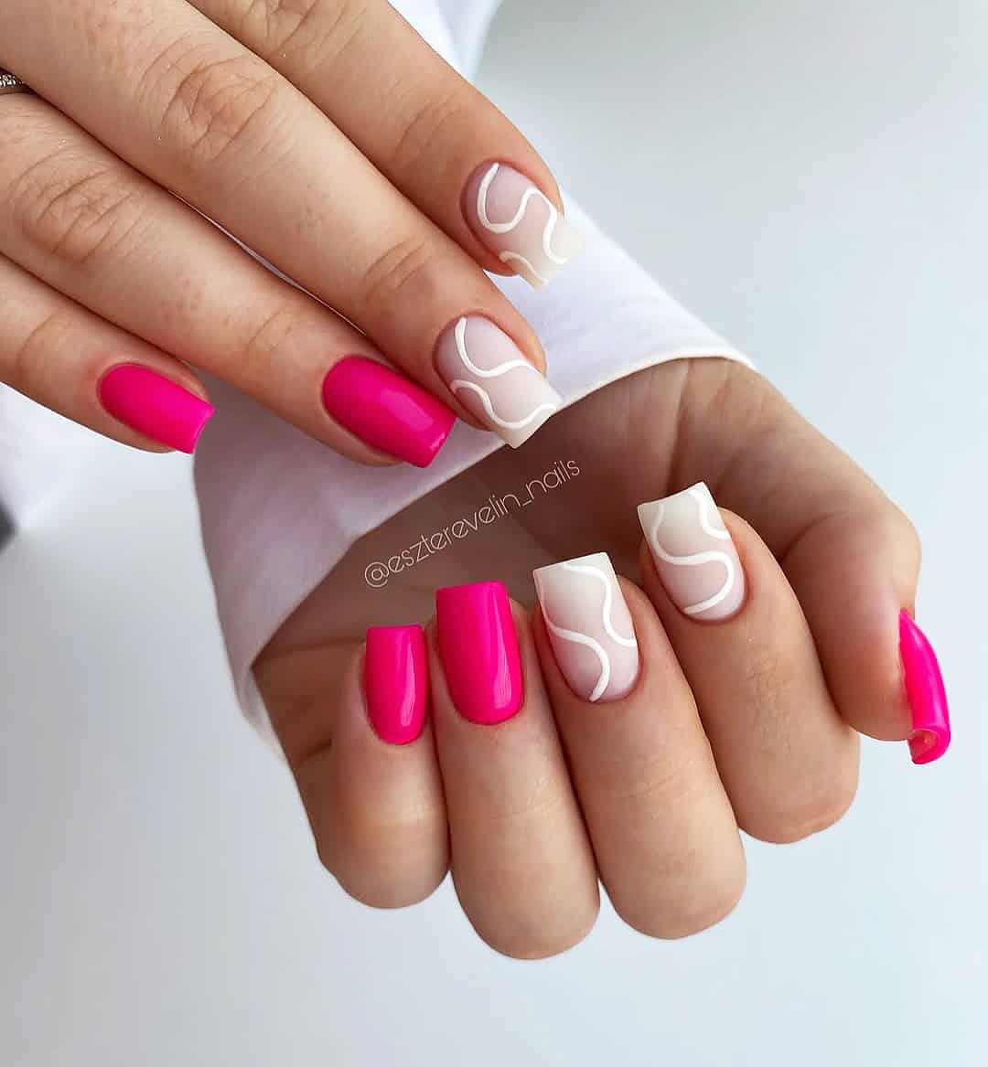 neon pink nails, dream nails
