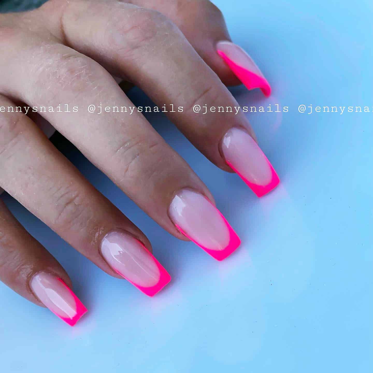 neon pink nails, Pretty Acrylic Nails