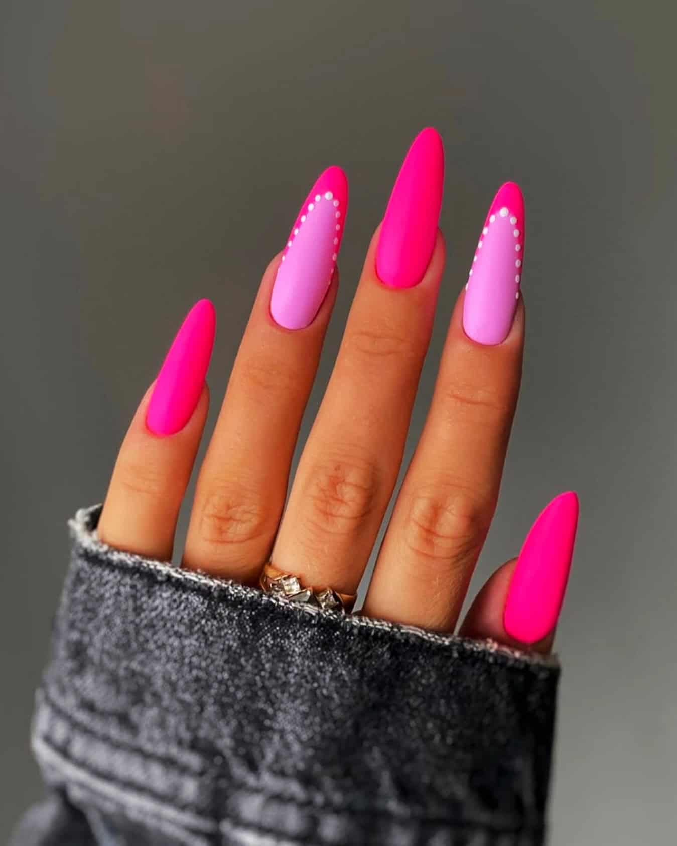 neon pink nails, dream nails