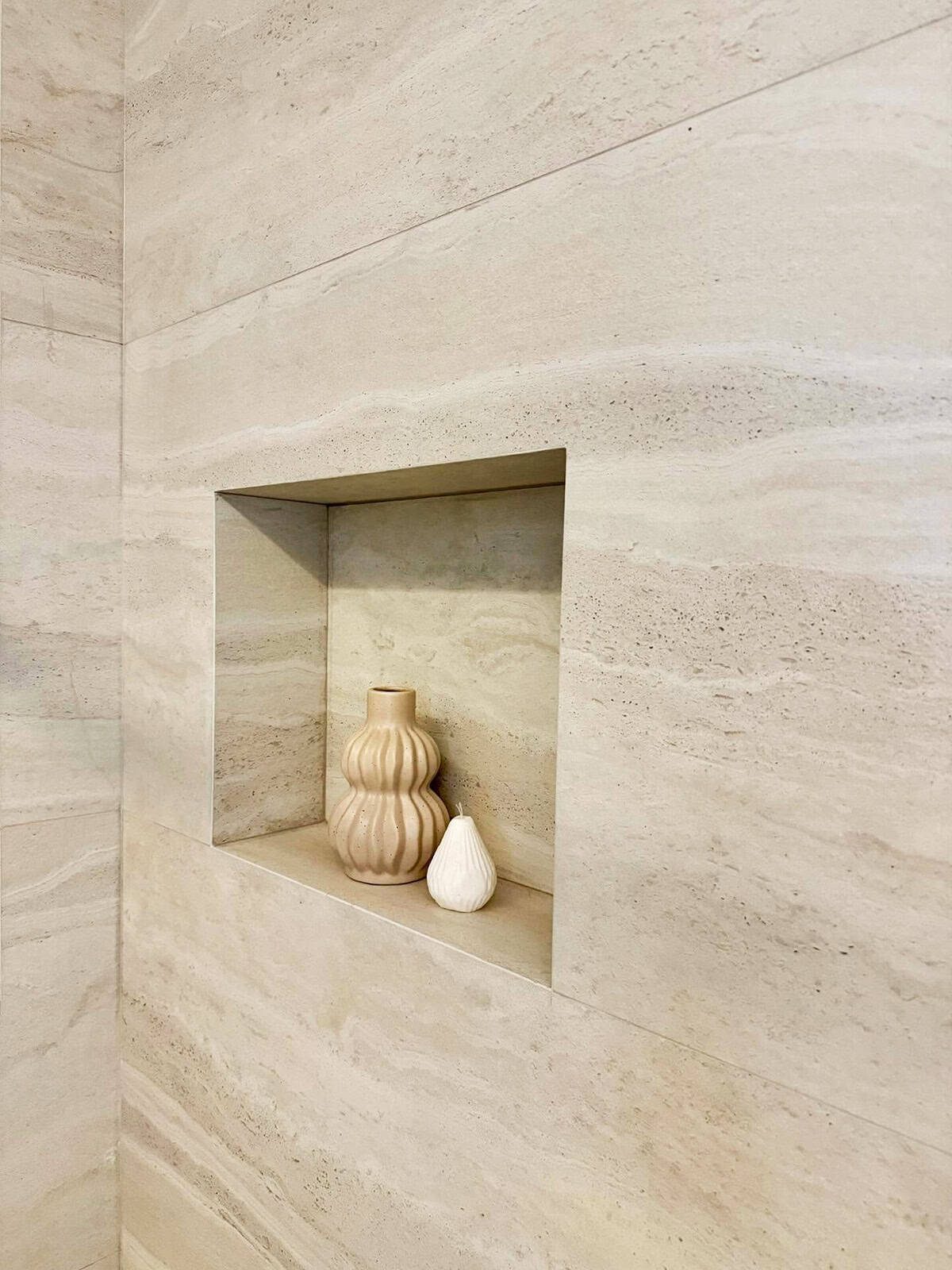 travertine look large format shower wall bathroom tile ideas