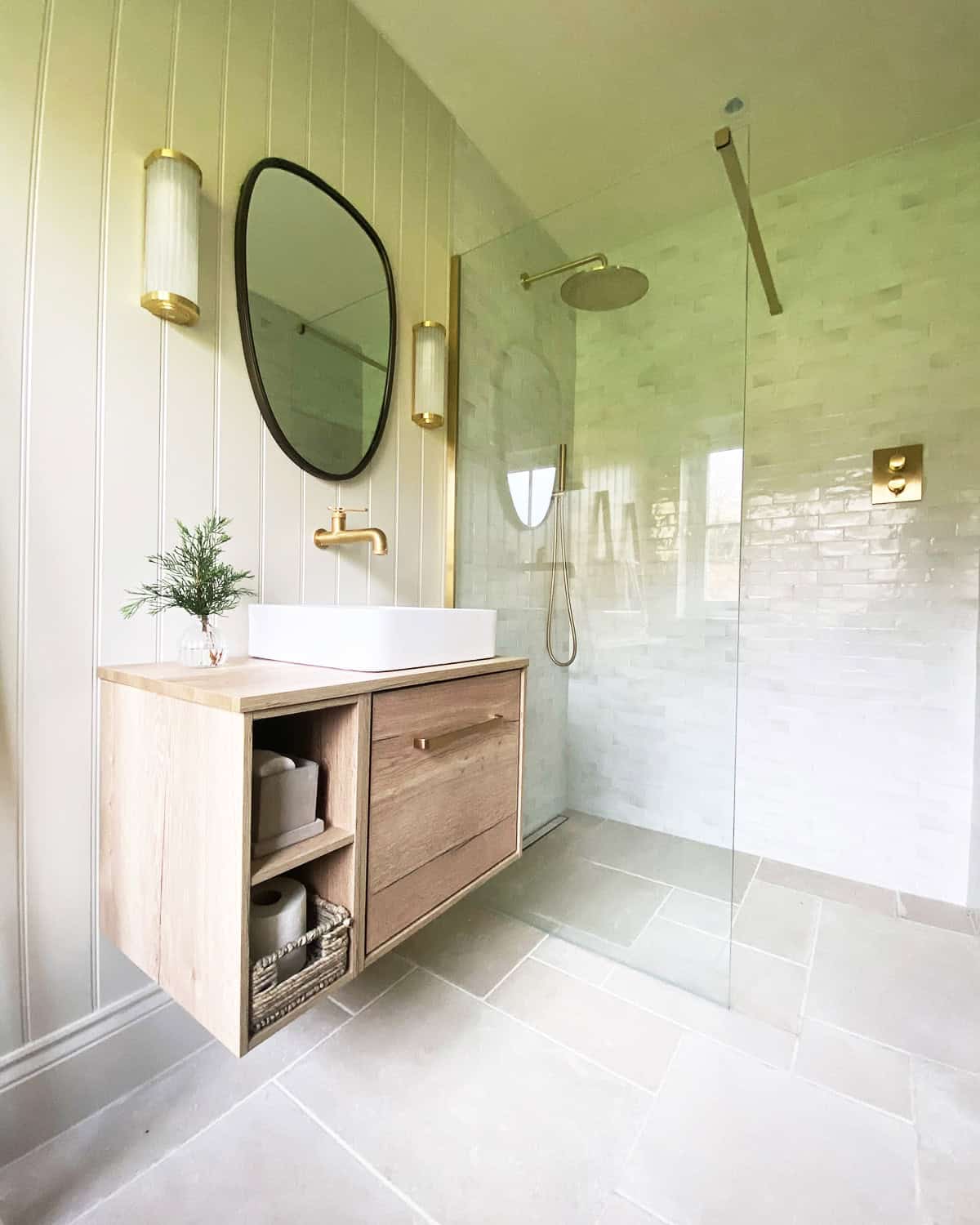 handmade white subway tile shower wall bathroom tile ideas
