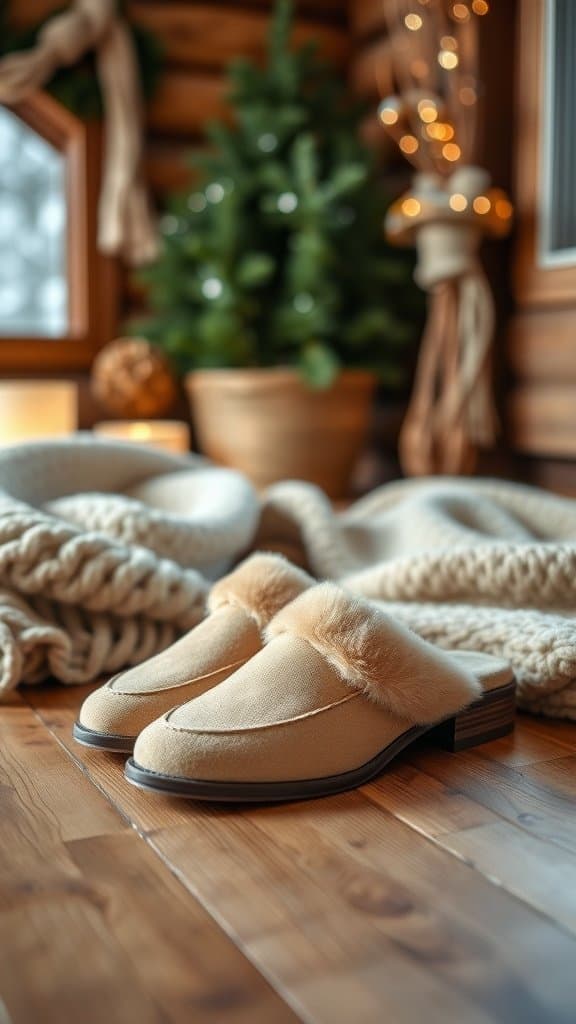 A pair of stylish alpine oat mules