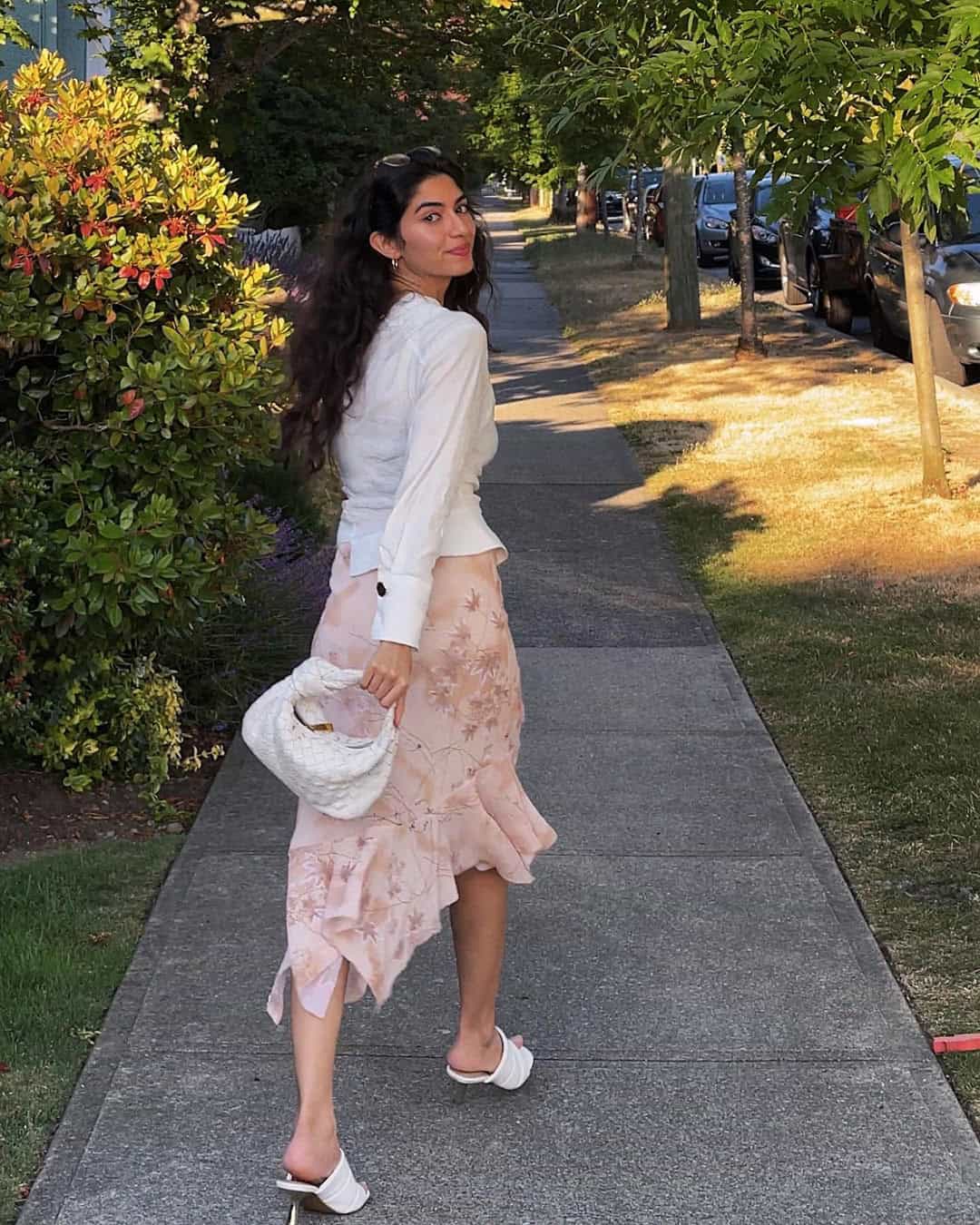 midi skirt outdoor grad outfit