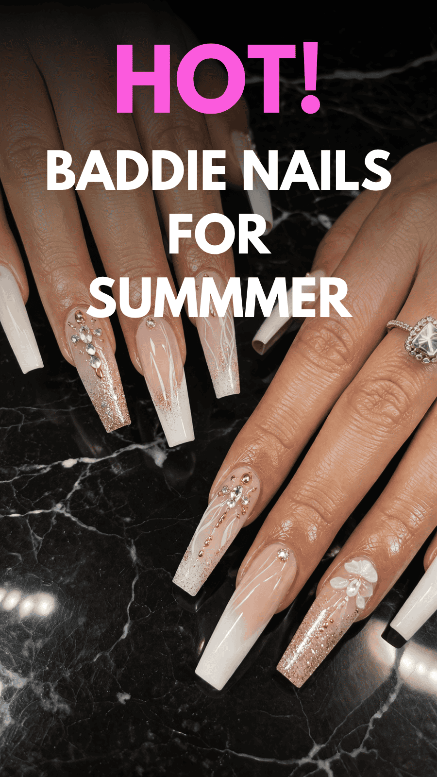 baddie nails for summer pin image