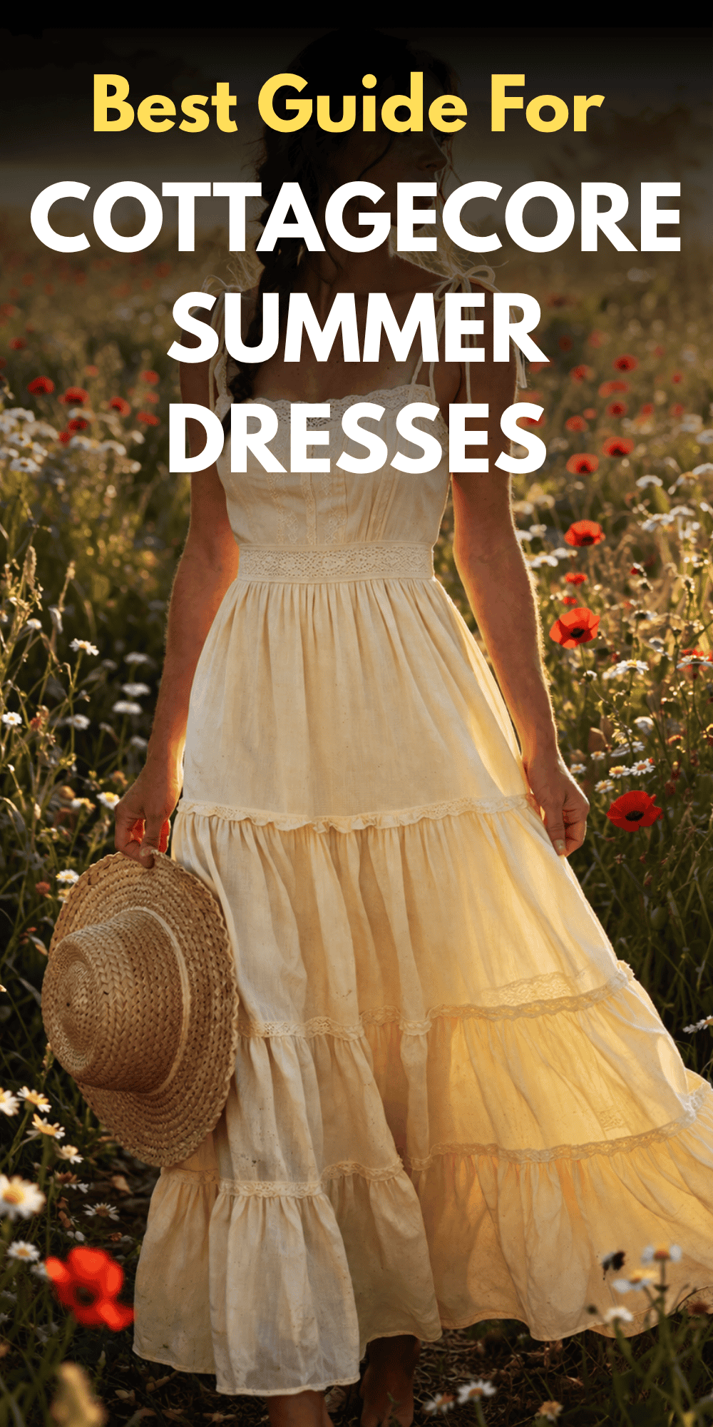 yellow tiered cottagecore summer dress