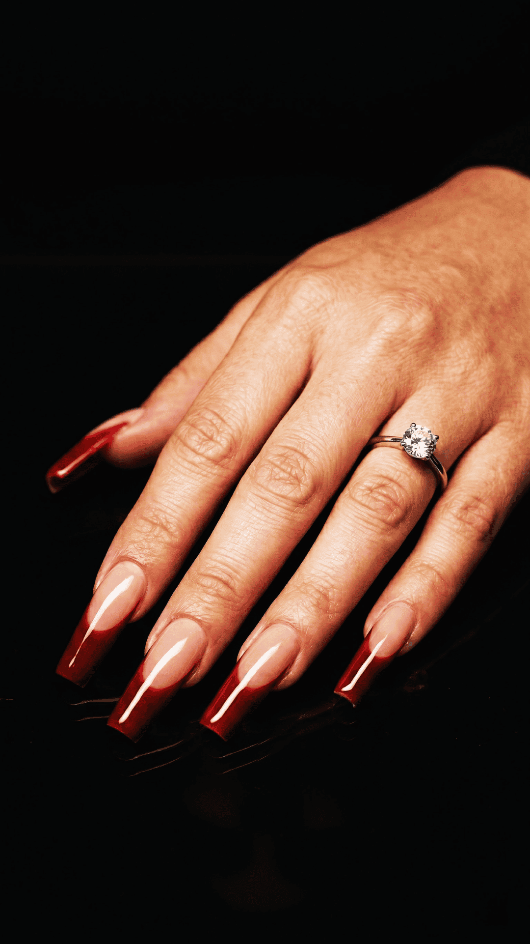 red french tip nails