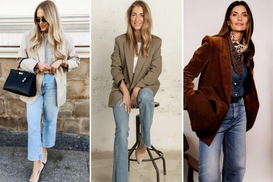 casual outfits jeans with blazer