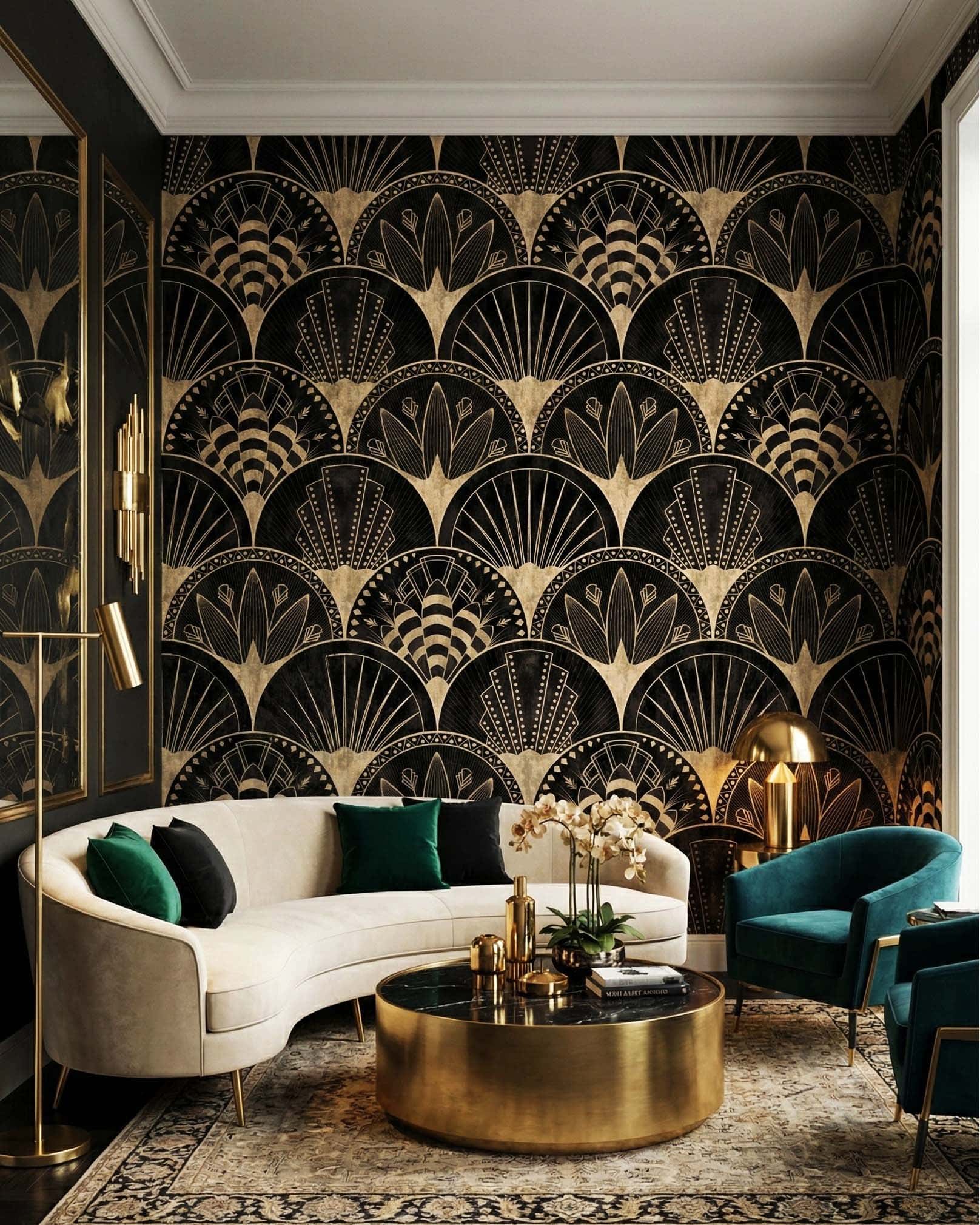 black and gold wallpaper