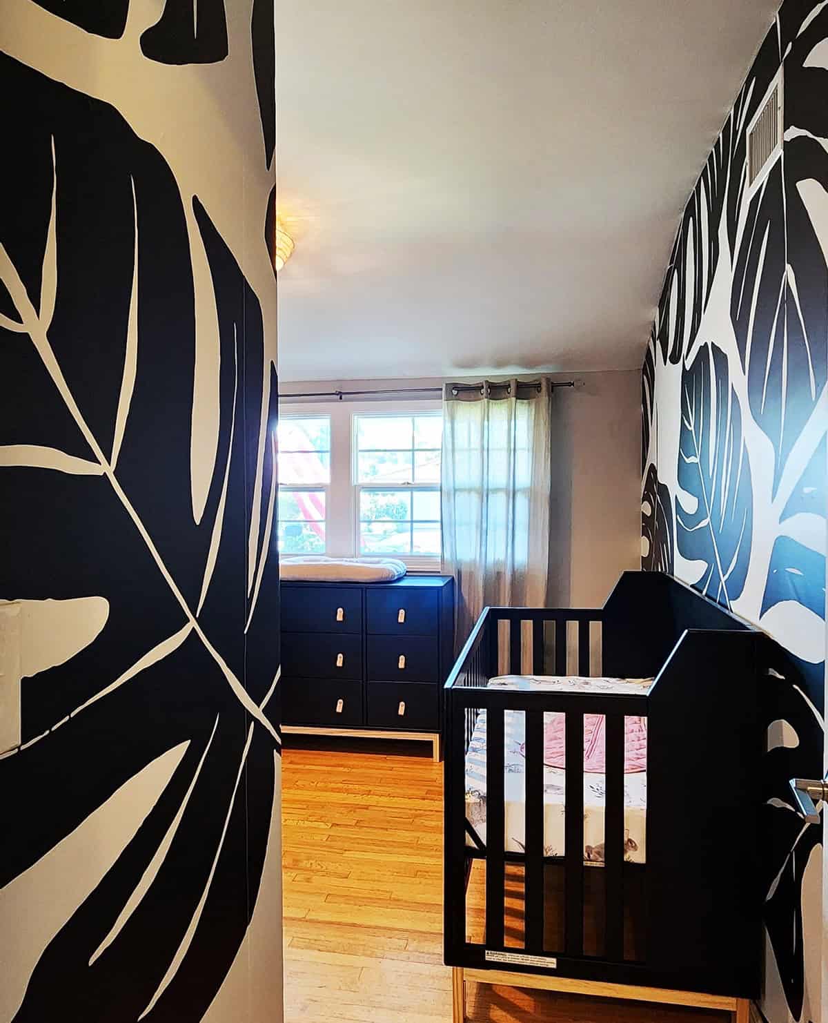  bold black and white leaf wallpaper and natural light black wallpaper ideas home decor