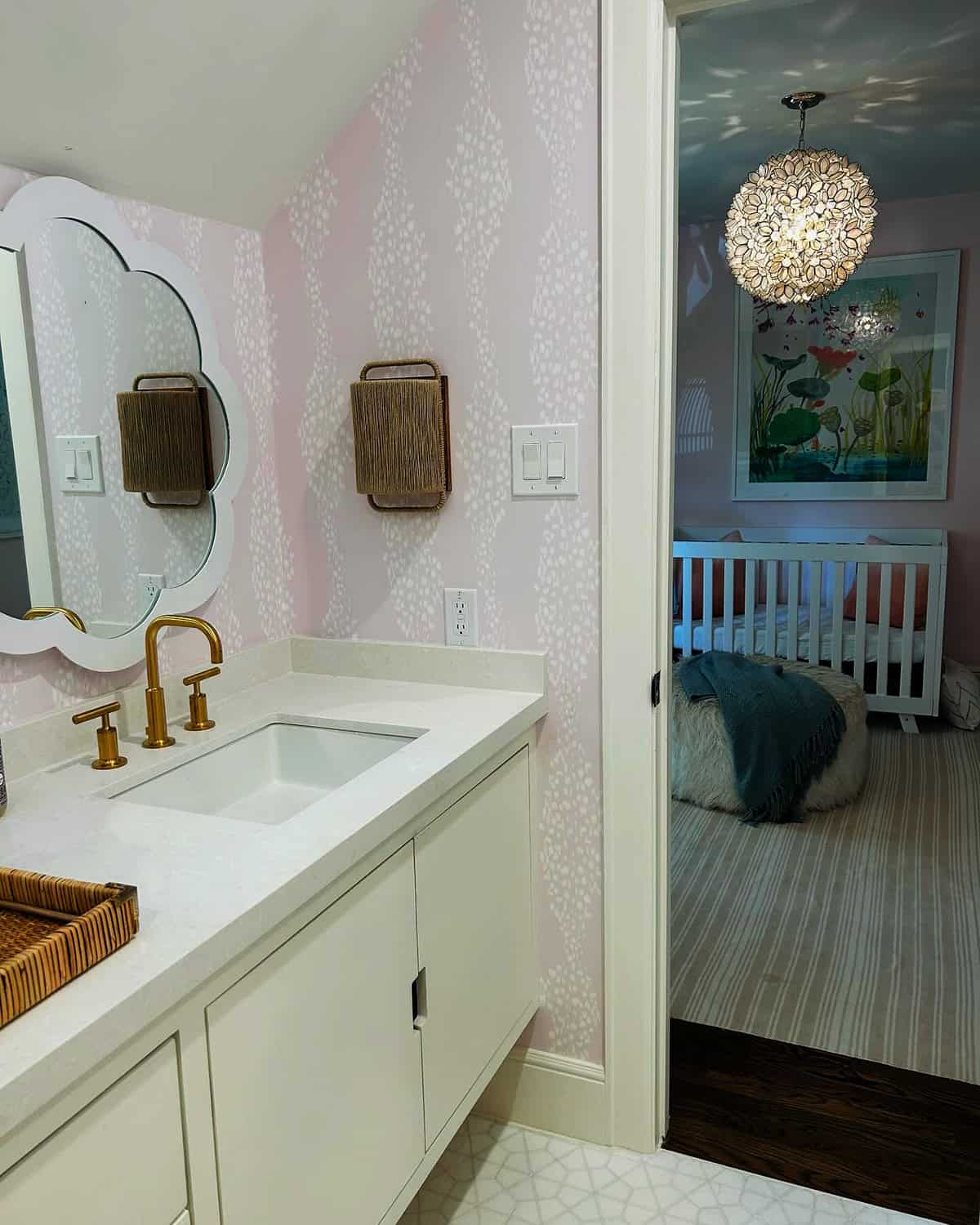 pale pink wallpaper with white floral detail pink wallpaper ideas home decor