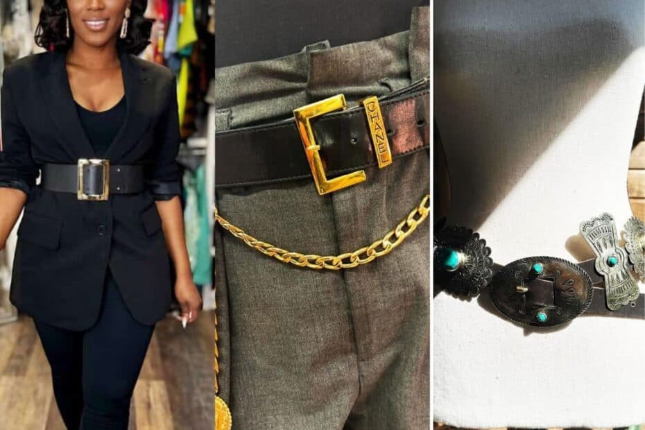 chunky belt image collage