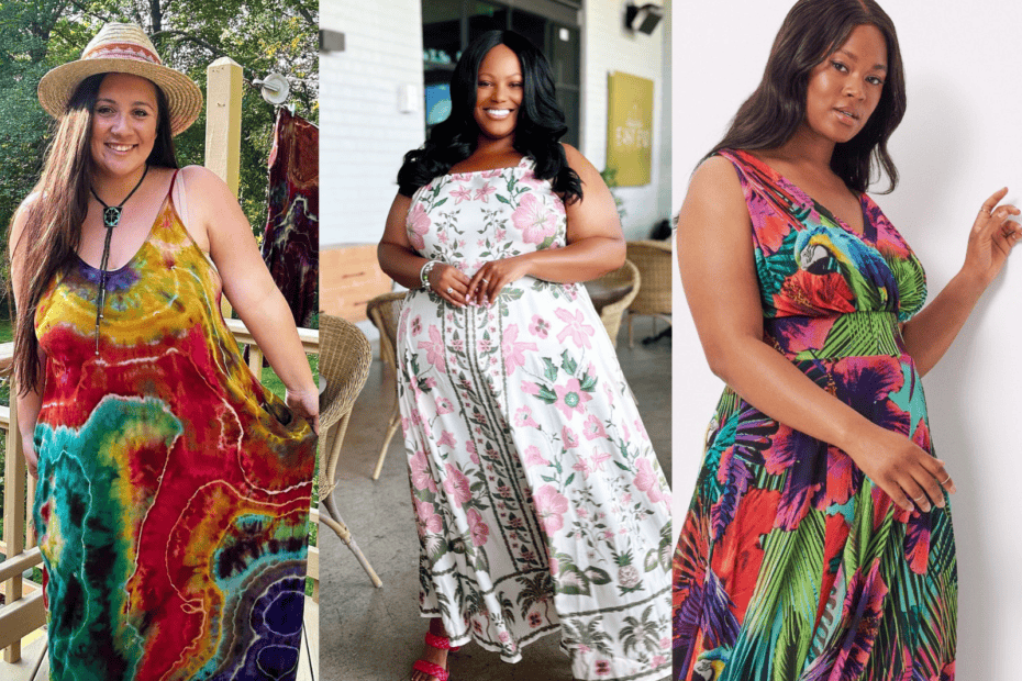 sundresses for plus size women image collage