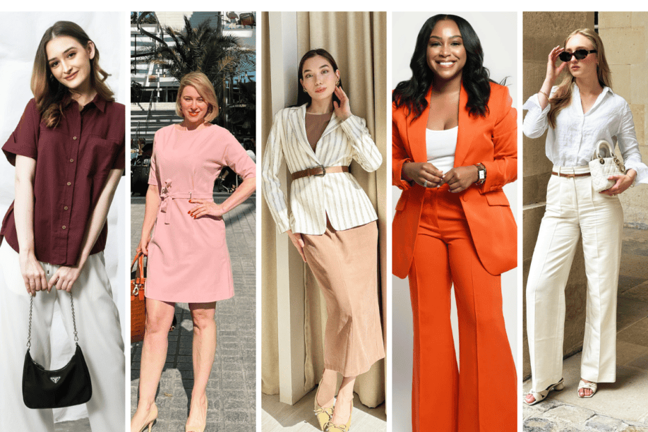 Office Attire for Summer image collage