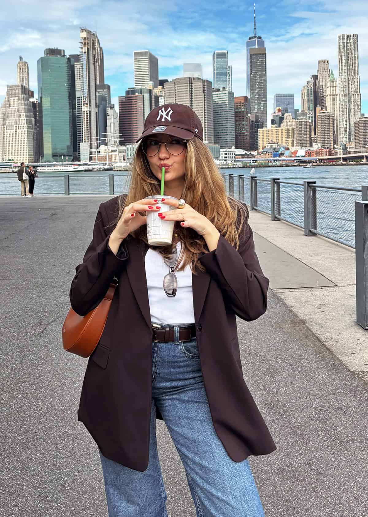 oversized blazer jeans internship outfit